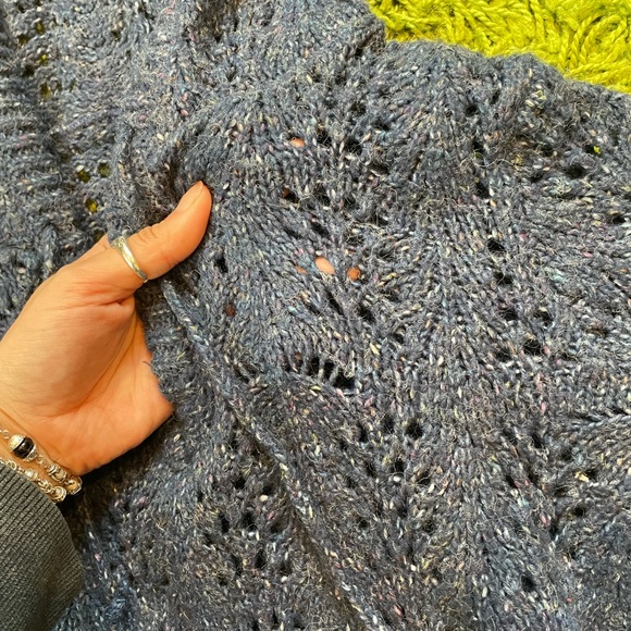 vintage pointelle knitted hooded sweatshirt - Picture 6 of 7